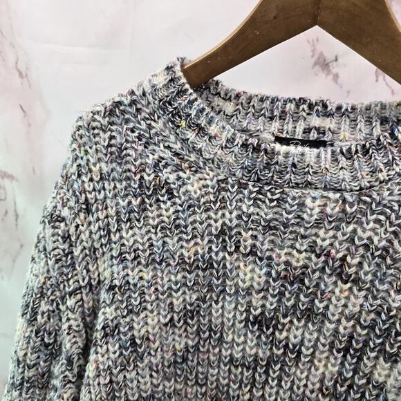 Rails Sweater Womens Small Black Gray Marled Lux Kaleidoscope Crew Neck Wool - Picture 2 of 12